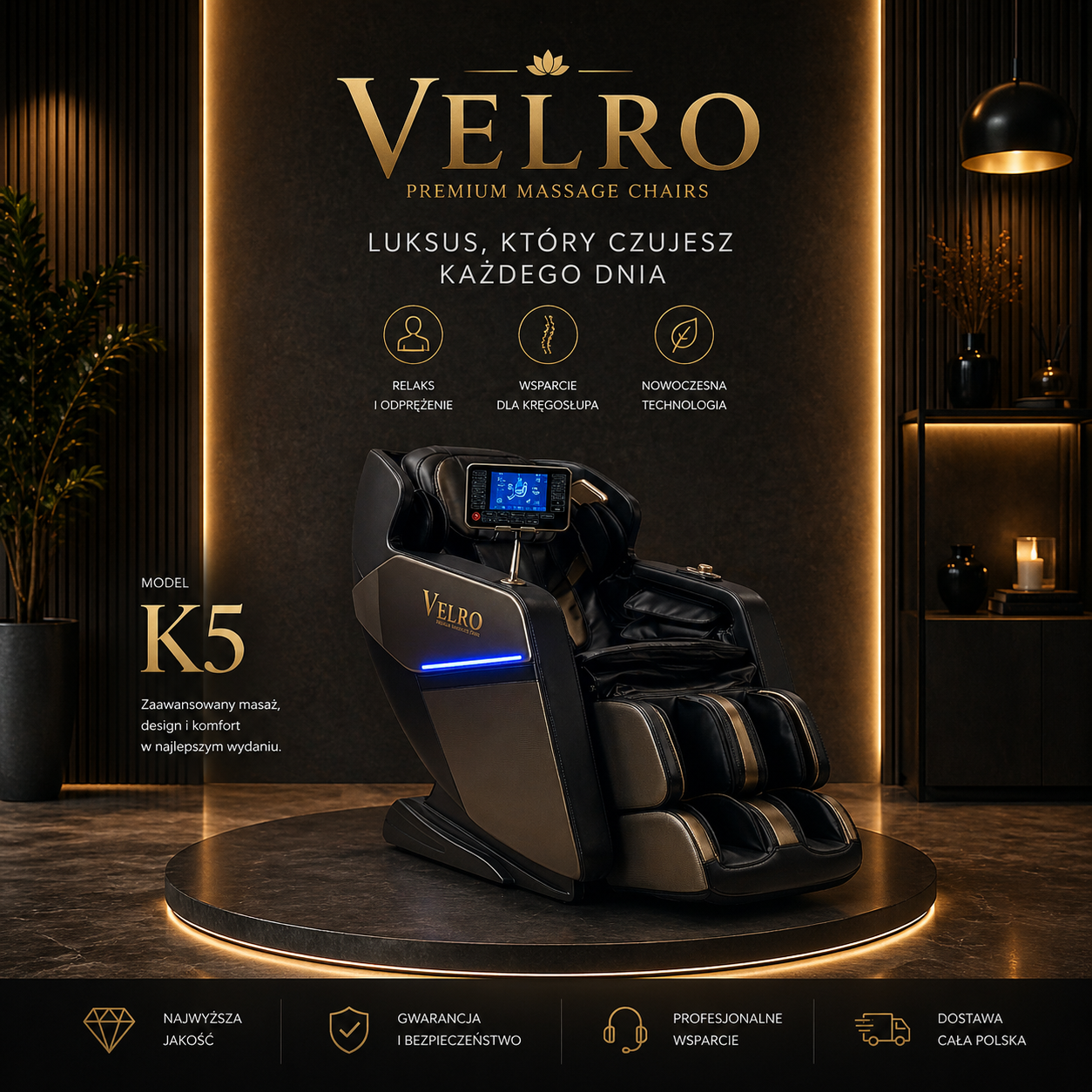 Fotel masujący Velro 3